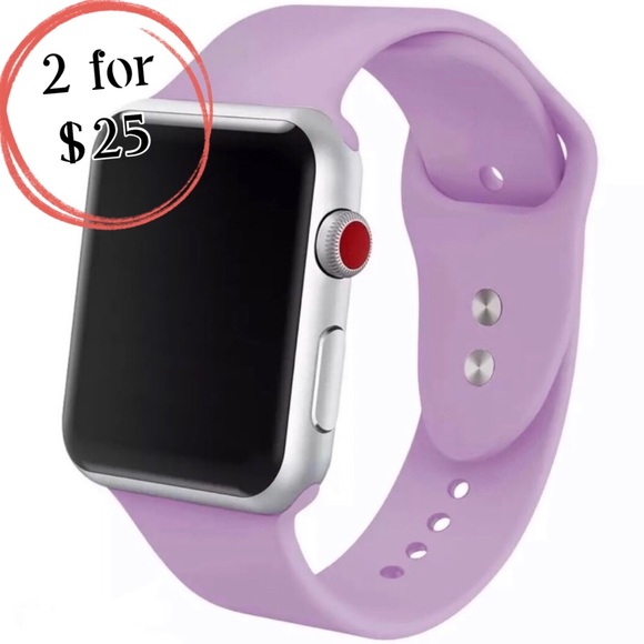 ⌚️2for$25 Lilac silicone BAND for Apple iWatch - Picture 2 of 4